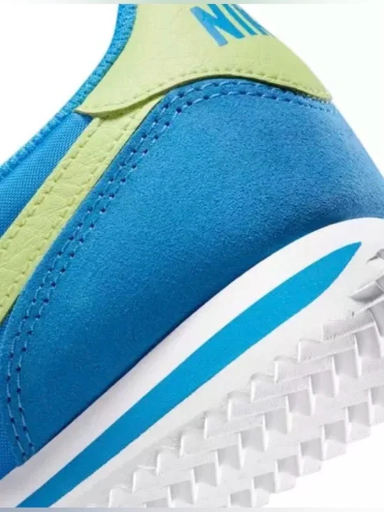 NIB [Nike] Cortez Retro Sneakers Shoes Photo Blue/Lemon Twist Youth 6/Womens 7.5 - Picture 5 of 13